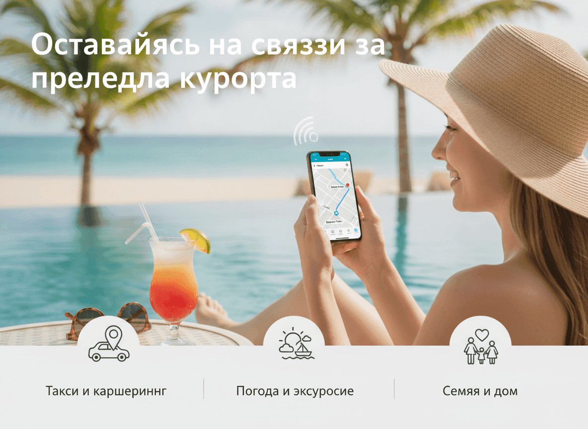 Оставайтесь на связи за пределами курорта