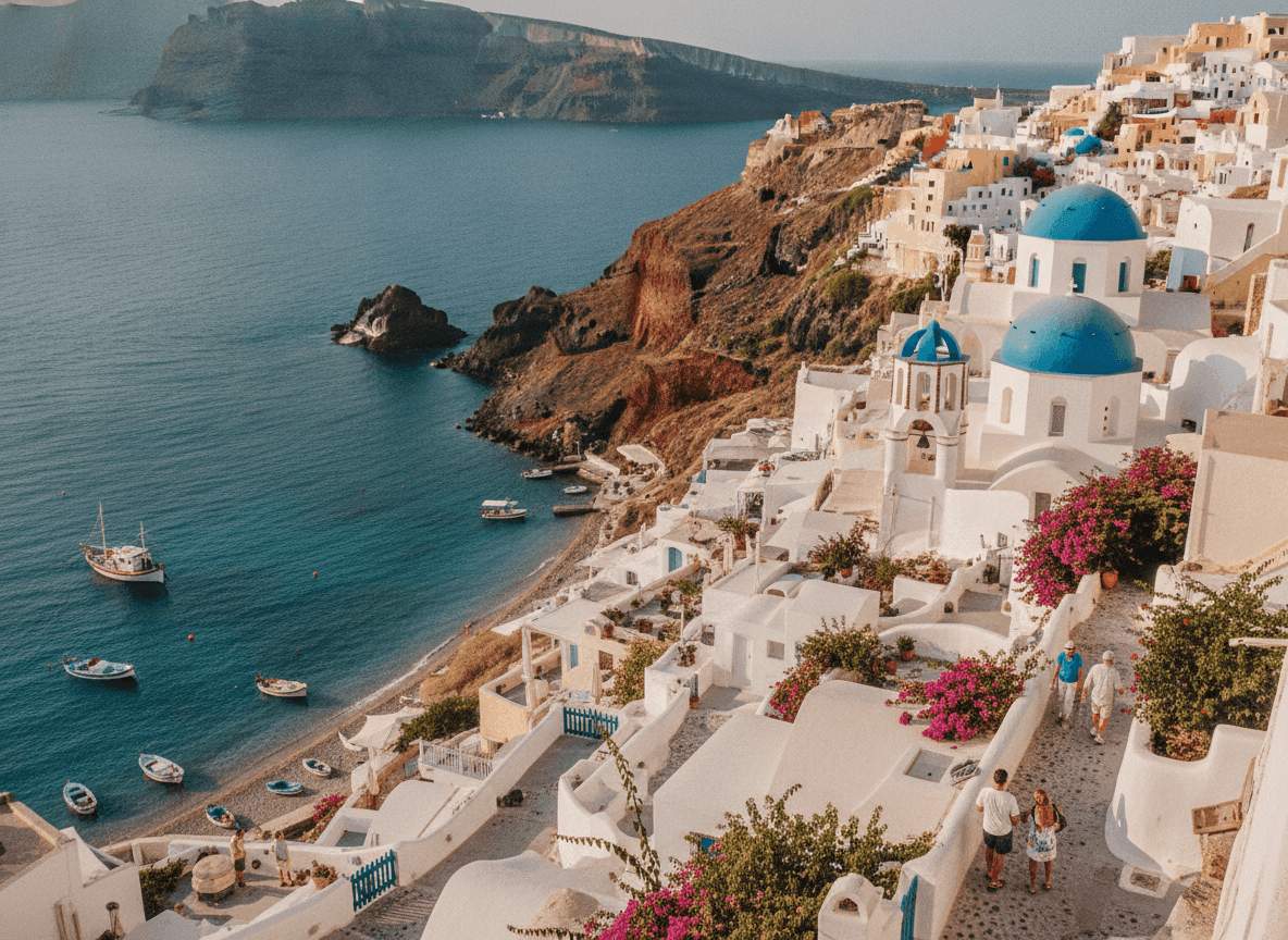 Santorini: Caldera Views and Crowded Sunsets